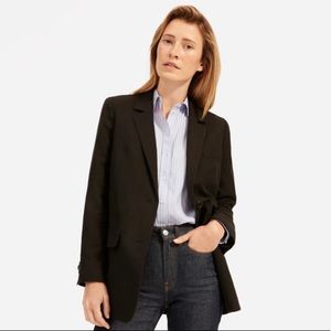 Black Linen Cotton Blazer - Everlane